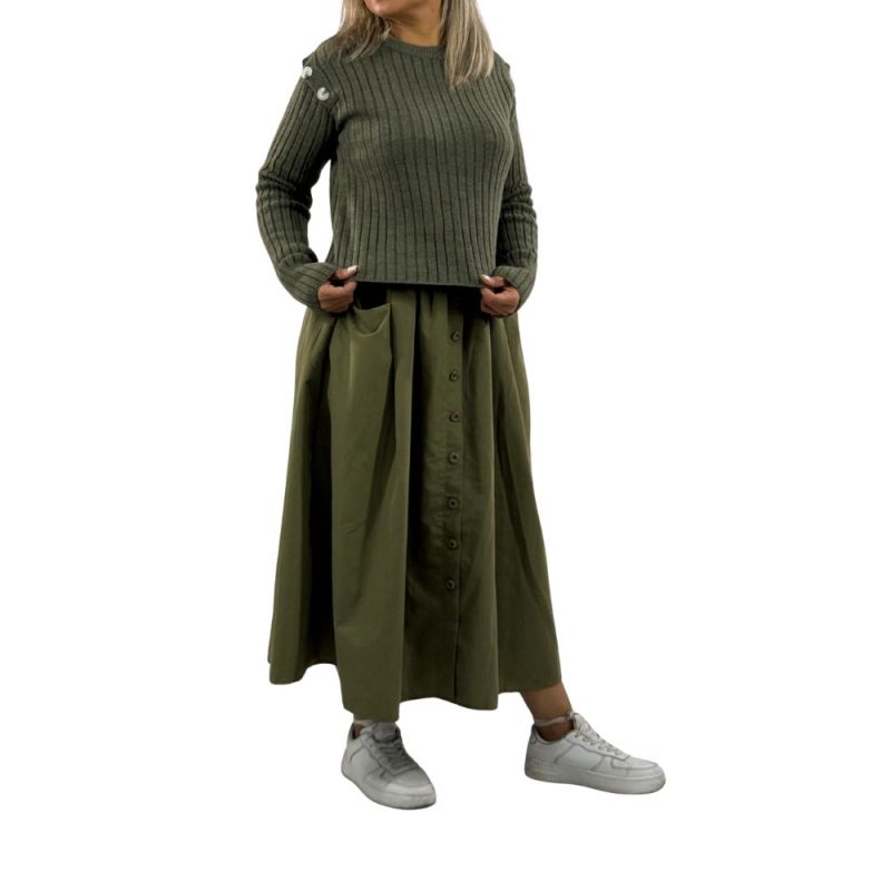 بلوز سرشونه دکمه دار 1619 - تصویر 9