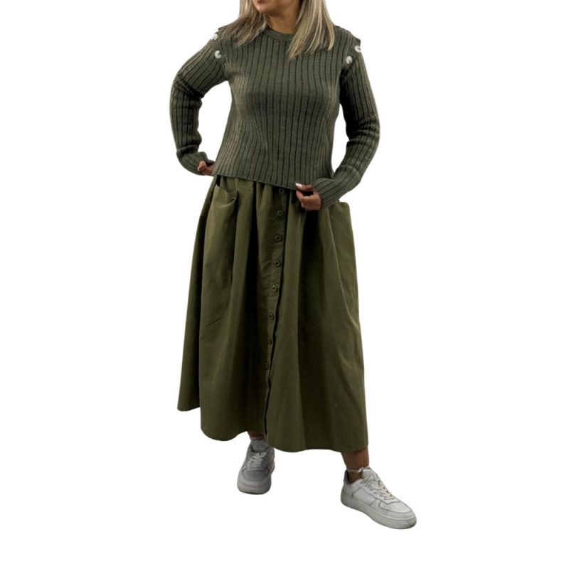 بلوز سرشونه دکمه دار 1619 - تصویر 8