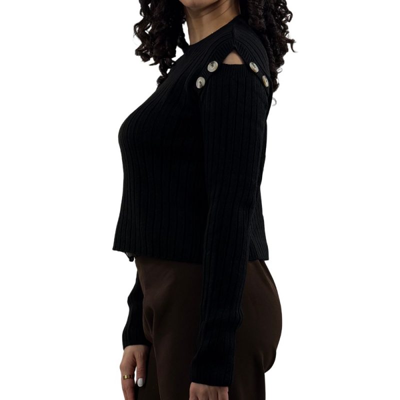 بلوز سرشونه دکمه دار 1619 - تصویر 5