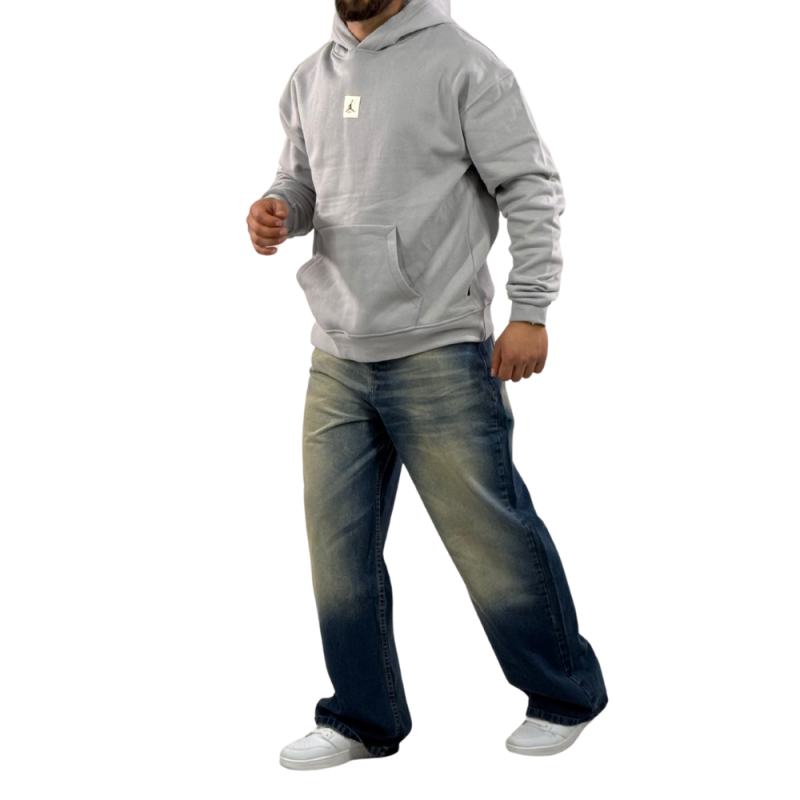 شلوار جین بگ فیت وینتیج آبی تیره واش شده مردانه - تصویر 2