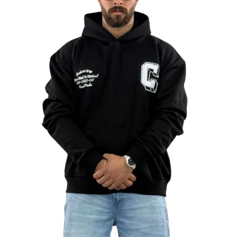 هودی سفید مشکی مردانه