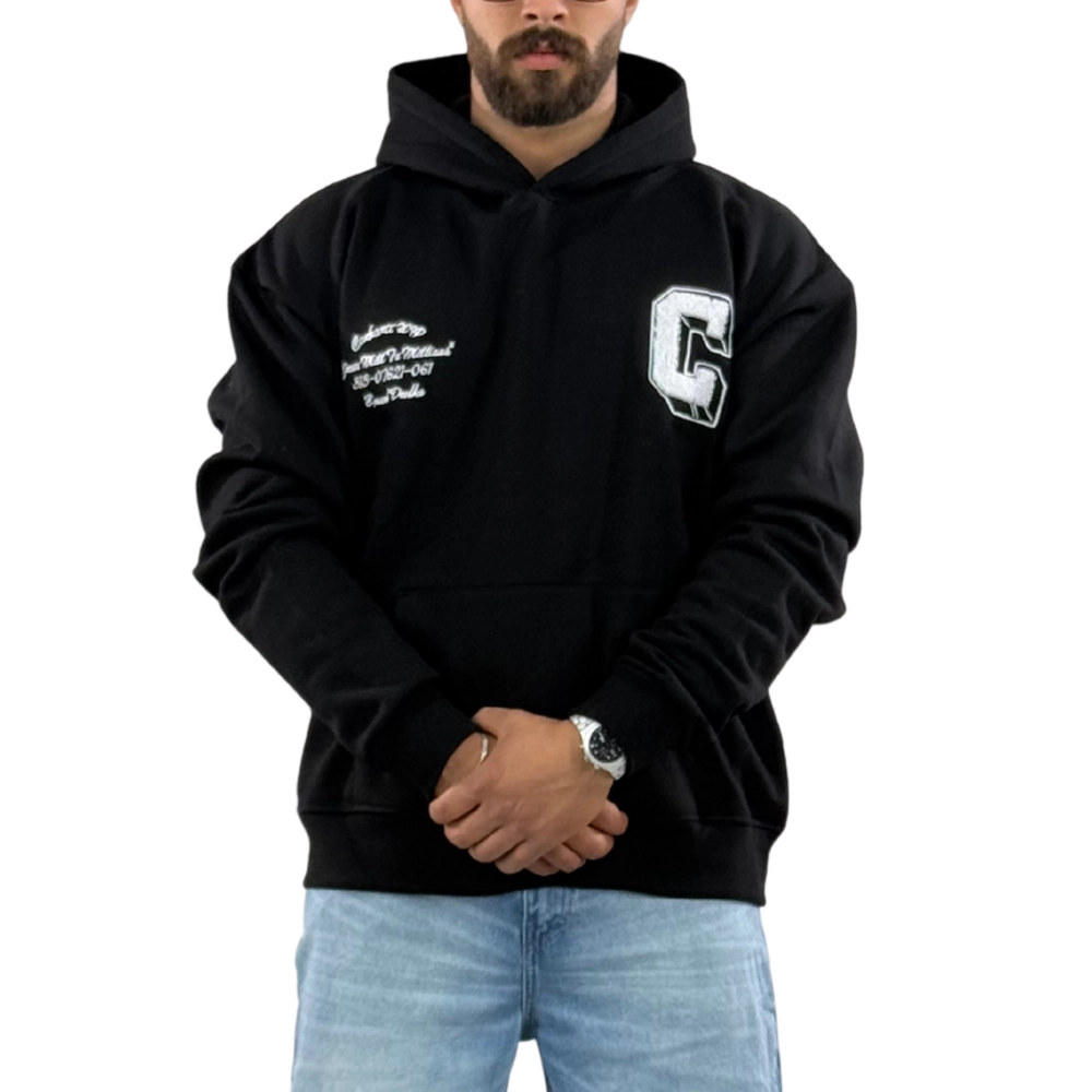 هودی سفید مشکی مردانه