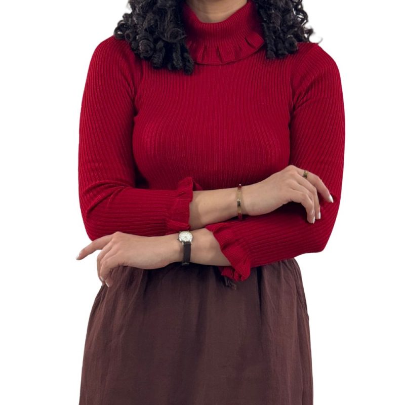 یقه اسکی چین دار زنانه - تصویر 5