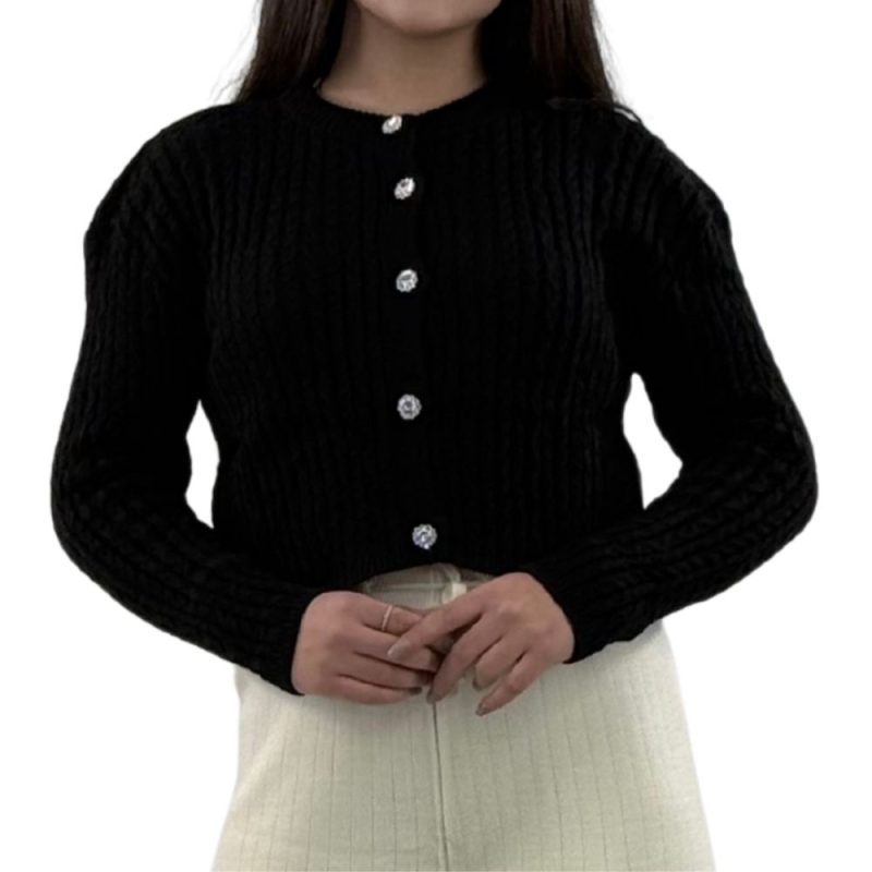 ژاکت دکمه نگین زنانه - تصویر 2