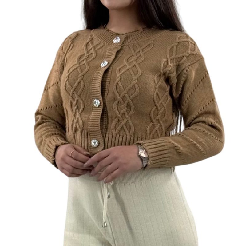 ژاکت دکمه نگین زنانه - تصویر 3